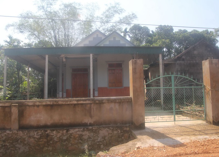 Một ngôi nhà ở xã Mỹ Lộc, huyện Can Lộc, tỉnh Hà Tĩnh đóng cửa vì chủ qua Thái Lan làm thuê Ảnh: ĐỨC NGỌC
