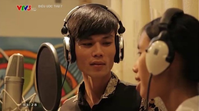 Hai nhân vật chính anh Thanh và chị Đào trong Chương trình Điều ước thứ bảy trên sóng VTV3 ngày 10-1 vừa qua