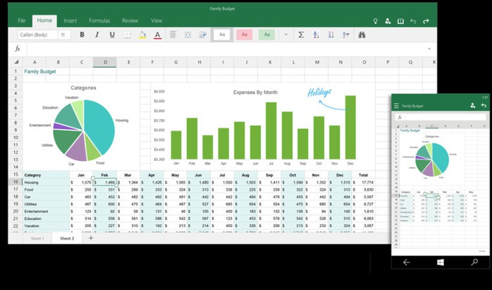 Excel cho Windows 10