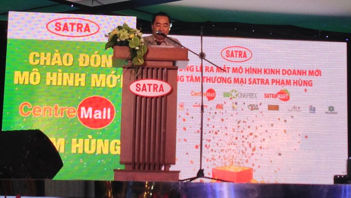 Ông Phạm Văn Bắc - Phó Tổng Giám đốc SATRA, phát biểu tại buổi lễ (ảnh: Phạm Quang)