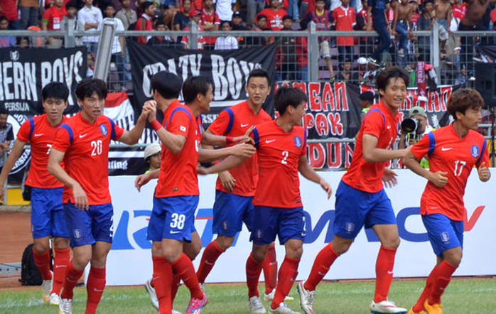 Tuyển U23 Hàn Quốc tại vòng loại U23 châu Á vừa qua