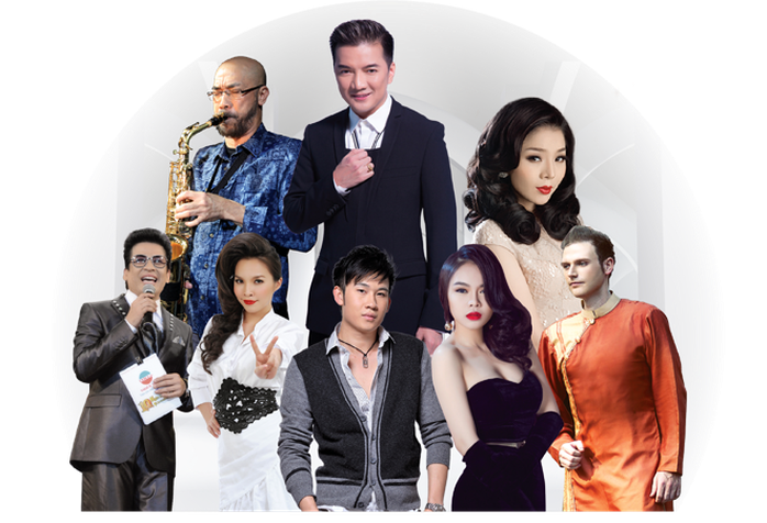 Các ca sĩ, nghệ sĩ ngôi sao trong đêm nhạc của Thiên Hòa Các ca sĩ, nghệ sĩ ngôi sao trong đêm nhạc của Thiên Hòa