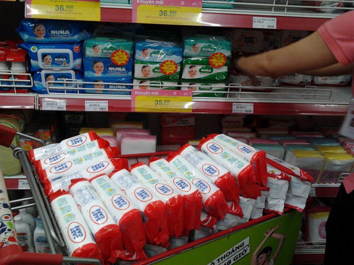 Khăn giấy ướt Baby Care được rút khỏi siêu thị Co.op mart từ giữa tháng 7 để làm rõ thông tin sản phẩm lừa người tiêu dùng