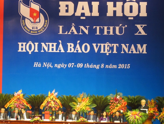 Tổng Bí thư Nguyễn Phú Trọng phát biểu chỉ đạo tại Đại hội. ảnh: Văn Duẩn