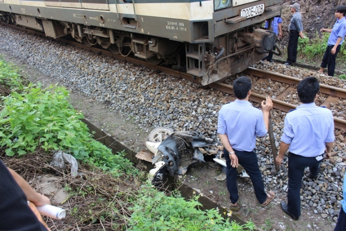 Hiện trường vụ tai nạn đường sắt tại Quảng Trị sáng 28-3