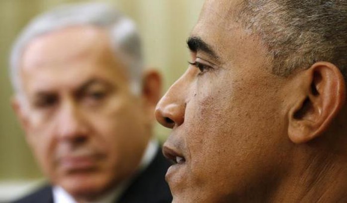 U.S. President Barack Obama meets with Israels Prime Minister Benjamin Netanyahu (L) in the Oval Office of the White House in Washington October 1, 2014. REUTERS/Kevin Lamarque/Files