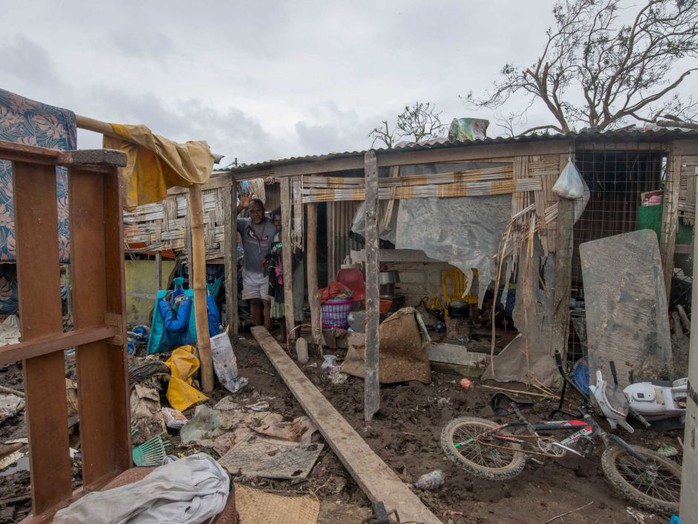 Residents in Mele village, on the outskirts of Port Vila