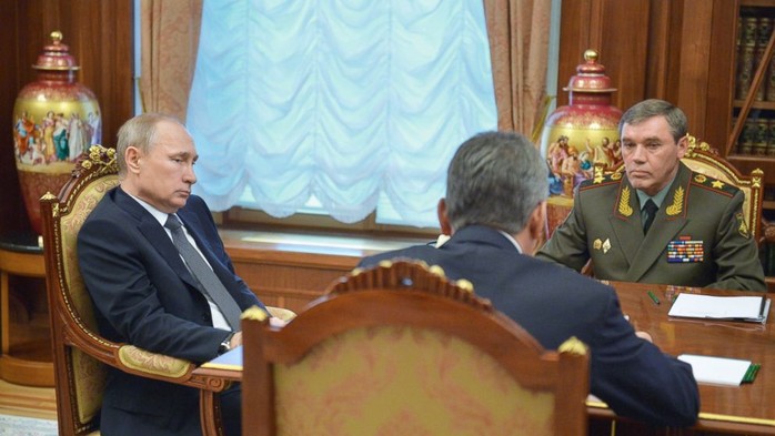 Vladimir Putin, Valery Gerasimov, Sergei Shoigu