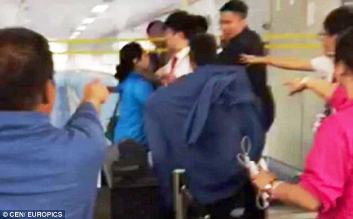 Tensions were at boiling point in the airport as passengers demanded to find out what was going on