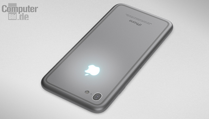 Mặt lưng iPhone 7 được thiết kế lại bớt rườm rà hơn kết hợp logo Táo khuyết phát sáng.