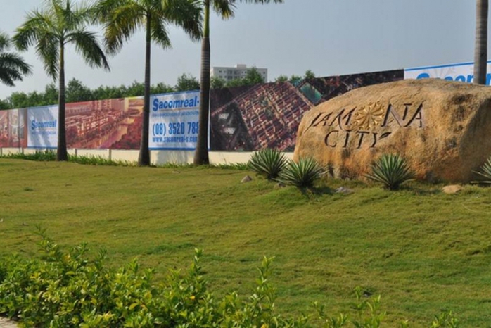 Một góc tại dự án đất nền Jamona City của Sacomreal ở quận 7