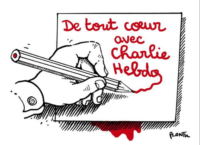 “Trái tim tôi ở cùng Charlie Hebdo”