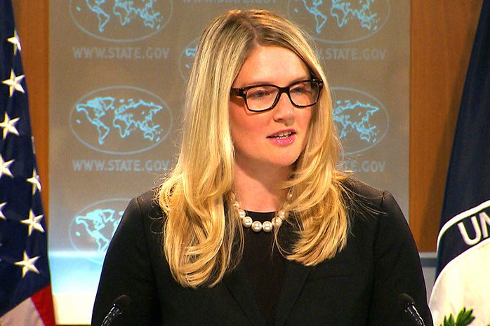 Marie Harf, phát ngôn viên Bộ Ngoại giao Mỹ, cho biết Washington sẽ đáp trả. Ảnh: Maduradas