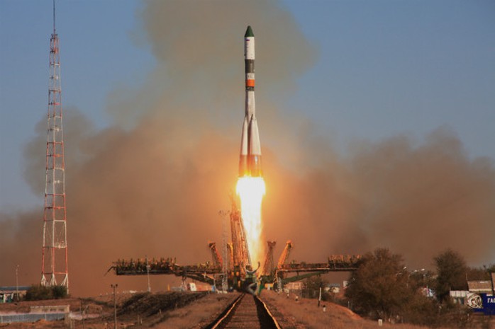 Con tàu vận tải vũ trụ Progress M-27M được phóng ngày 28-4 Ảnh: RIA NOVOSTI