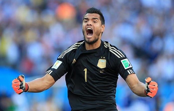 Romero cùng đội tuyển Argentina tại World Cup 2014