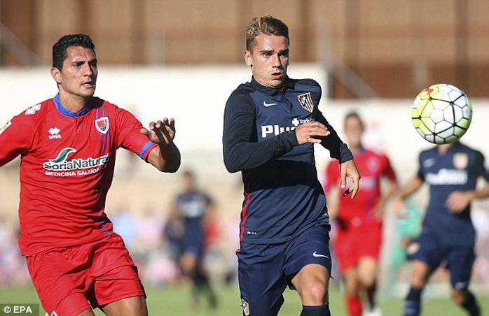 Tiền đạo Antoine Griezmann của Atletico Madrid trong trận thắng Numancia 2-0