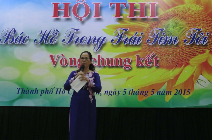 Thí sinh tham gia hội thi “Bác Hồ trong trái tim tôi”