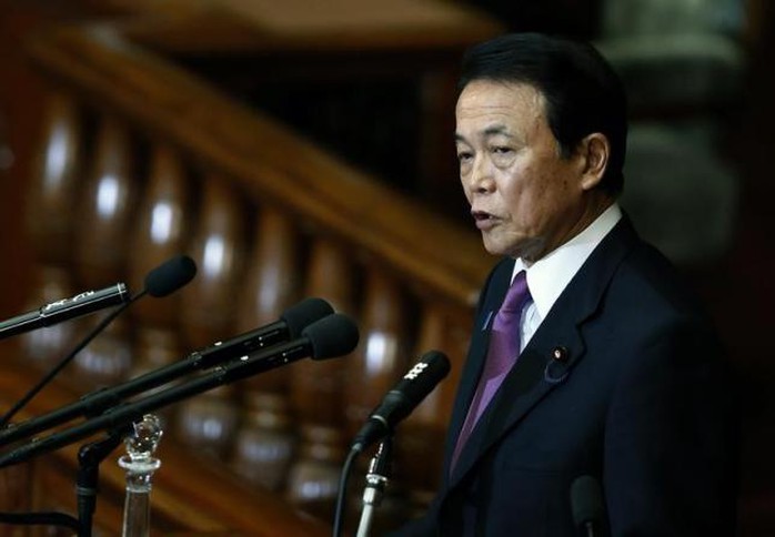 Bộ trưởng Tài chính Nhật Bản Taro Aso. Ảnh: Reuters