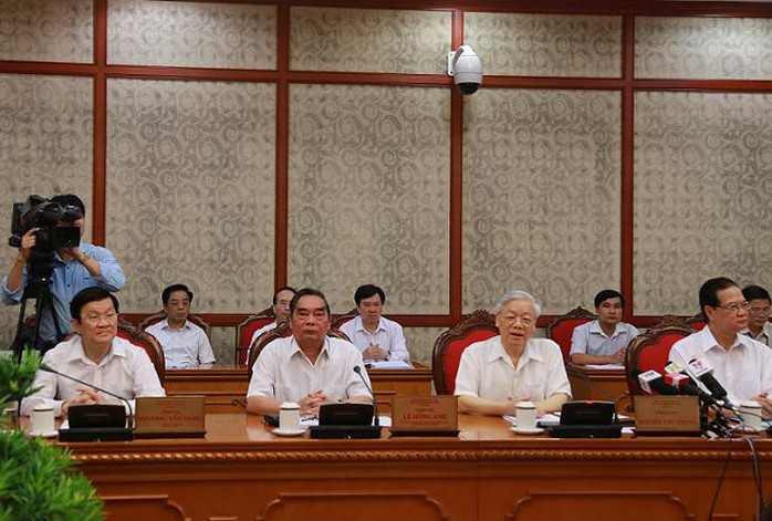 Tổng Bí thư Nguyễn Phú Trọng chủ trì buổi làm việc - Ảnh: Cổng TTĐT Bộ Công an