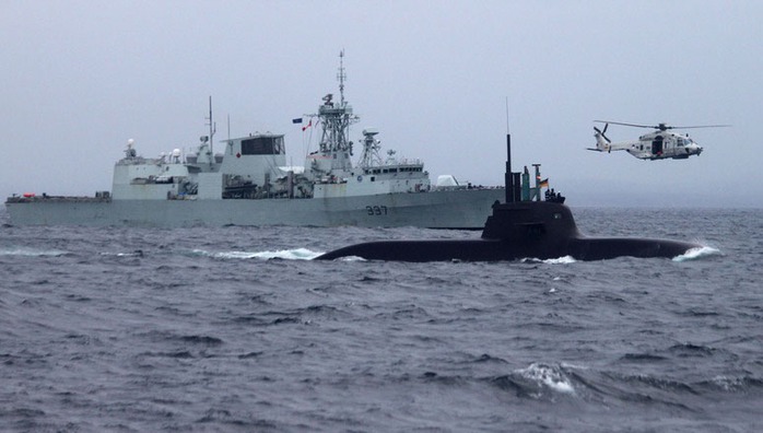 Hơn 10 tàu chiến và 4 tàu ngầm của NATO tham gia cuộc tập trận đối ngầm “Dynamic Mongoose”  ở  Na UyẢnh: NATO.INT