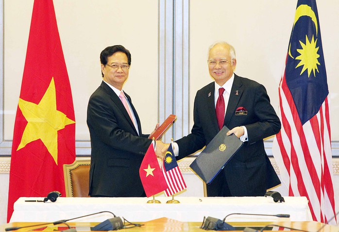 Lễ ký Tuyên bố về Khuôn khổ quan hệ Đối tác chiến lược Việt Nam - MalaysiaẢnh: TTXVN