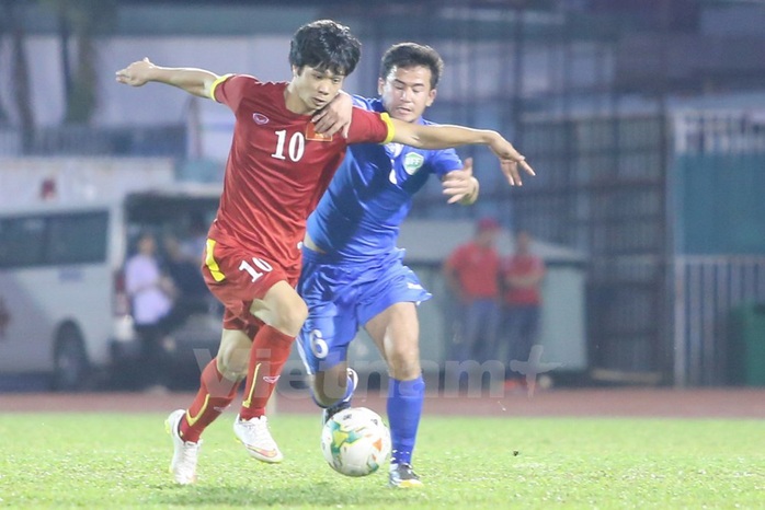 Công Phượng trong trận giao hữu thua Olympic Thái Lan 1-3 tối 22-3
Ảnh: Vietnam Plus
