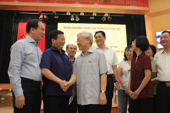 Tổng Bí thư Nguyễn Phú Trọng tiếp xúc cử tri quận Hoàn Kiếm, TP Hà Nội