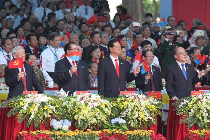 Lãnh đạo Đảng, nhà nước, Quốc hội, Chính phủ... tại lễ kỷ niệmẢnh: HOÀNG TRIỀU