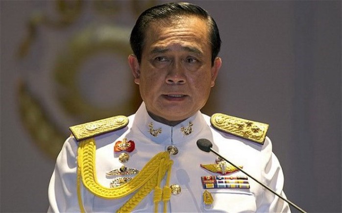 Thủ tướng Thái Lan Prayut Chan-ocha nhiều lần tuyên bố sẽ theo đuổi những vụ xúc phạm hoàng gia. Ảnh: Telegraph