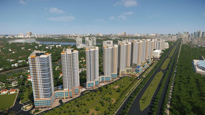 Phối cảnh dự án The Sun Avenue của Novaland ở quận 2, TP HCM Phối cảnh dự án The Sun Avenue của Novaland ở quận 2, TP HCM