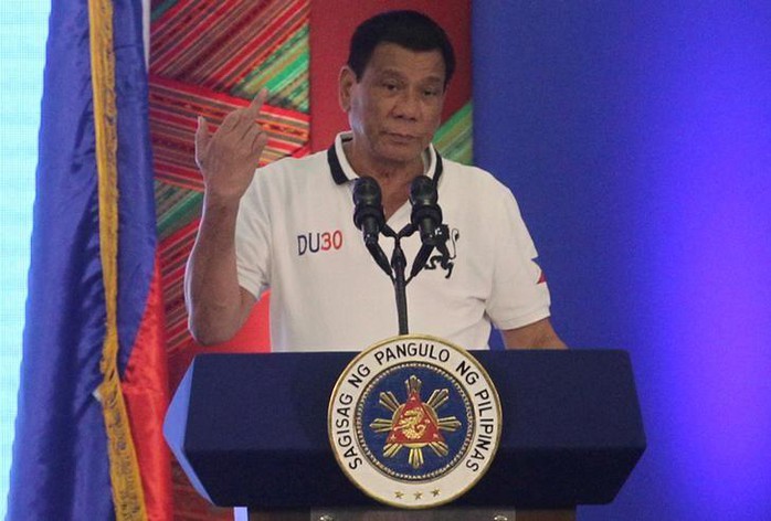 Tổng thống Rodrigo Duterte. Ảnh: REUTERS