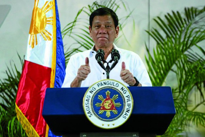 Tổng thống Philippines Rodrigo Duterte. Ảnh: INQUIRER