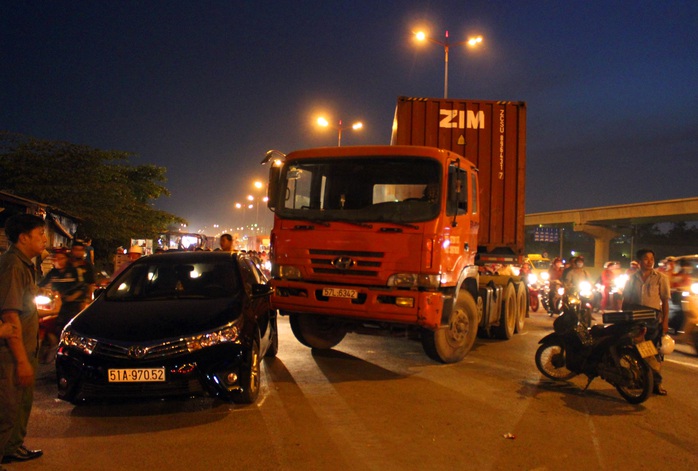 Hiện trường vụ tai nạn.