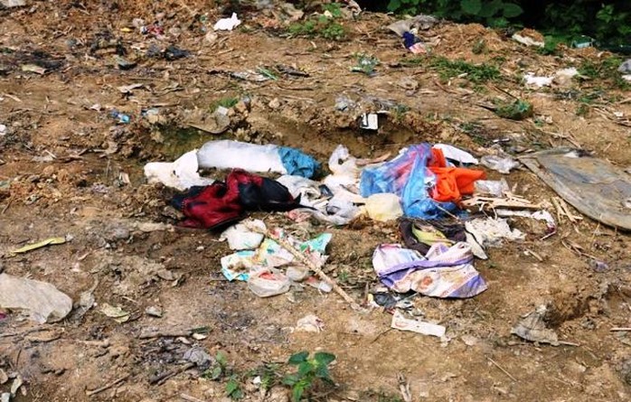 
Khu vực bãi rác, nơi phát hiện thi thể cô giáo
