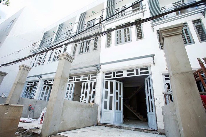 Một dự án nhà phố giá rẻ đang được thực hiện tại huyện Nhà Bè, TP HCM