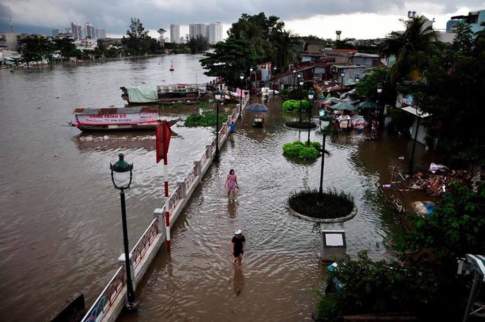 
Nước triều đánh chiếm gần như toàn bộ khu Thanh Đa
