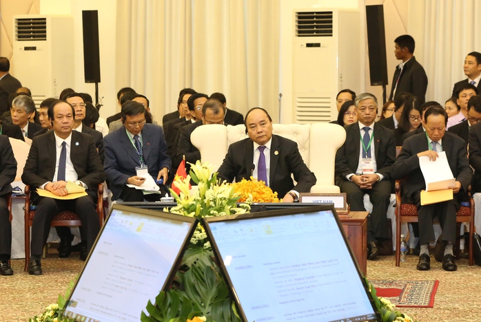 Thủ tướng Nguyễn Xuân Phúc tại Hội nghị Cấp cao CLV 9 Ảnh: TTXVN
