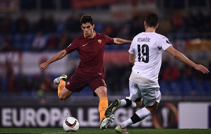 Perotti, tác giả bàn thắng nâng tỉ số lên 3-1 cho AS Roma