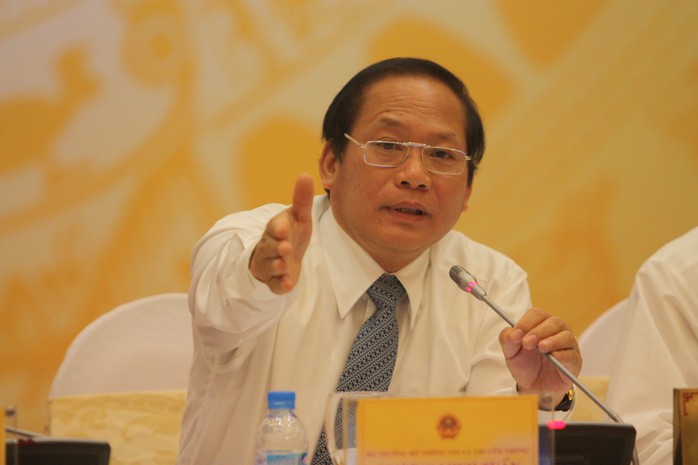 
Bộ trưởng Bộ Thông tin và Truyền thông Trương Minh Tuấn tại buổi họp báo Chính phủ thường kỳ chiều 4-10 Ảnh: NHẬT BẮC

