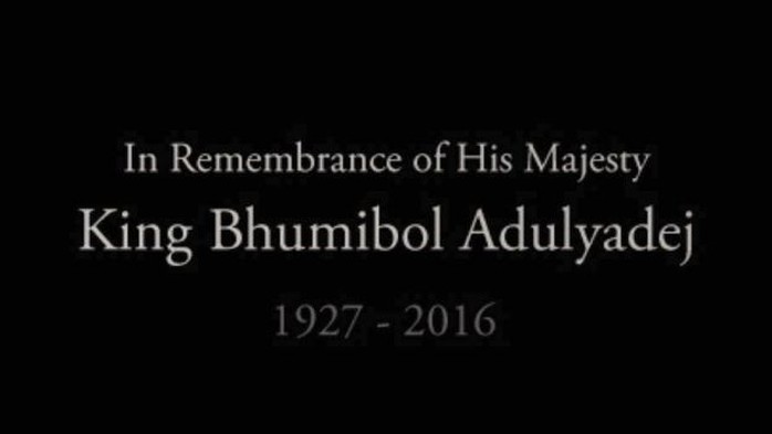 Tưởng nhớ Quốc vương Bhumibol Adulyadej 1927-2016. Ảnh: Facebook