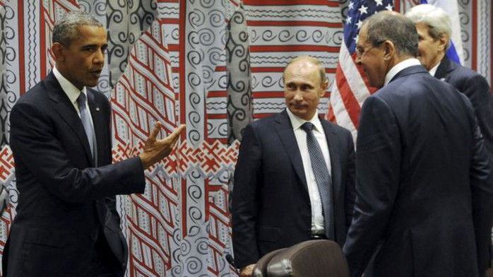 Tổng thống Obama gặp gỡ ông Putin tại New York năm 2015. Ảnh: Reuters