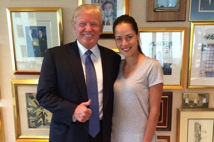 Bức ảnh Ivanovic chụp chung với ông Trump năm 2014