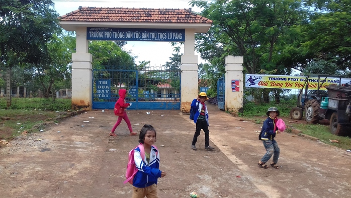 
Trường phổ thông dân tộc bán trú THCS Lơ Pang nơi xảy ra vụ việc
