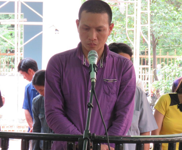 
Bị cáo Nguyễn Thành Trung tại phiên tòa sơ thẩm
