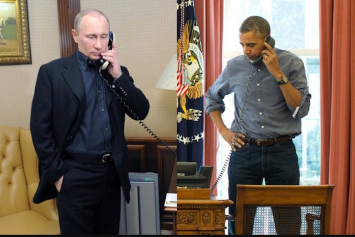 
Tổng thống Mỹ Barack Obama và Tổng thống Nga Vladimir Putin ít khi gọi điện cho nhau Ảnh: TWITTER
