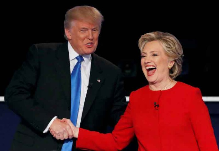 Ông Donald Trump tỏ ra lép vế trong cuộc tranh luận đầu tiên với bà Hillary ClintonẢnh: Reuters
