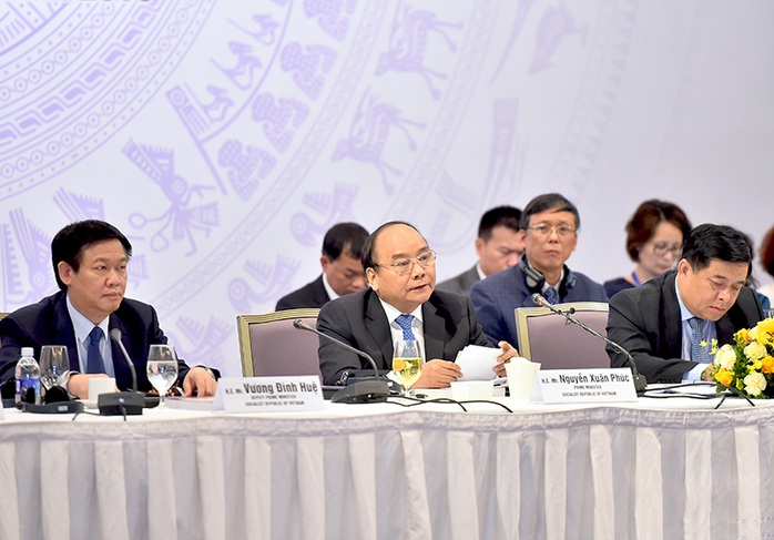 
Thủ tướng Nguyễn Xuân Phúc khẳng định quyết tâm xây dựng Chính phủ liêm chính, kiến tạo phát triển Ảnh: QUANG HIẾU
