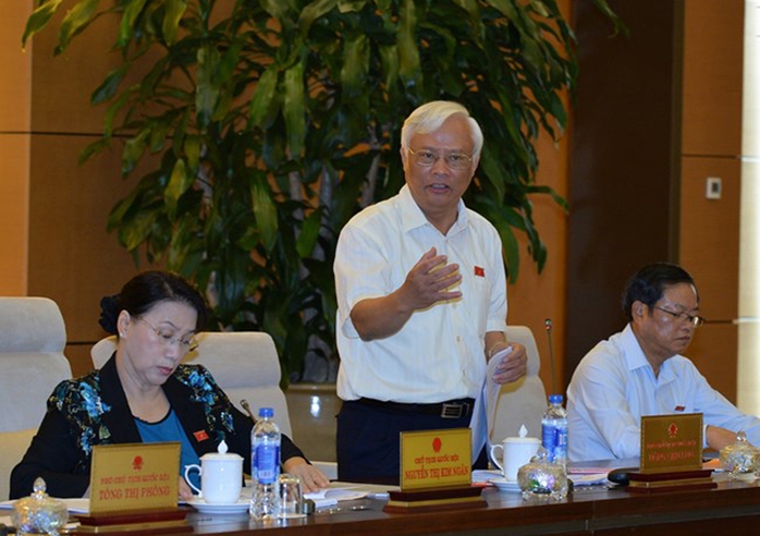 Phó Chủ tịch Quốc hội Uông Chu Lưu cho ý kiến về dự thảo Luật Quy hoạch vào ngày 16-9