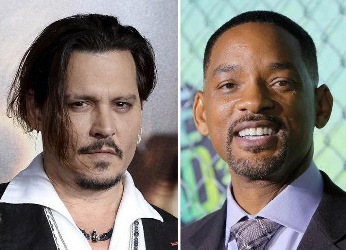 
Cướp biển Johnny Depp (trái) kém sinh lợi nhất Hollywood, kết bên là Will Smith
