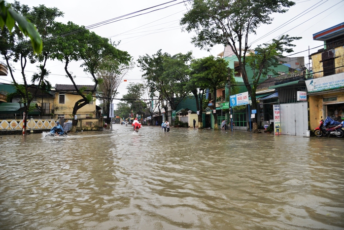 
Nước ngập mênh mông. Ảnh: Tử Trực
